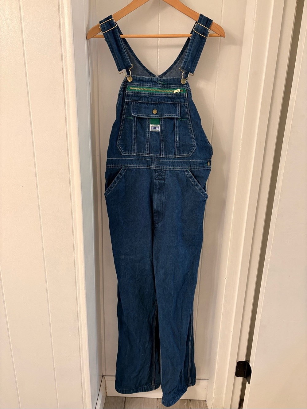 Vintage Liberty  Dark Blue Denim Overalls with Front Pocket